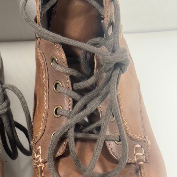 GBX Layne Men\'s Brown Lace Up Moc Toe Leather Ankle Chukka Boots Size 10 1/2 Med main image 5